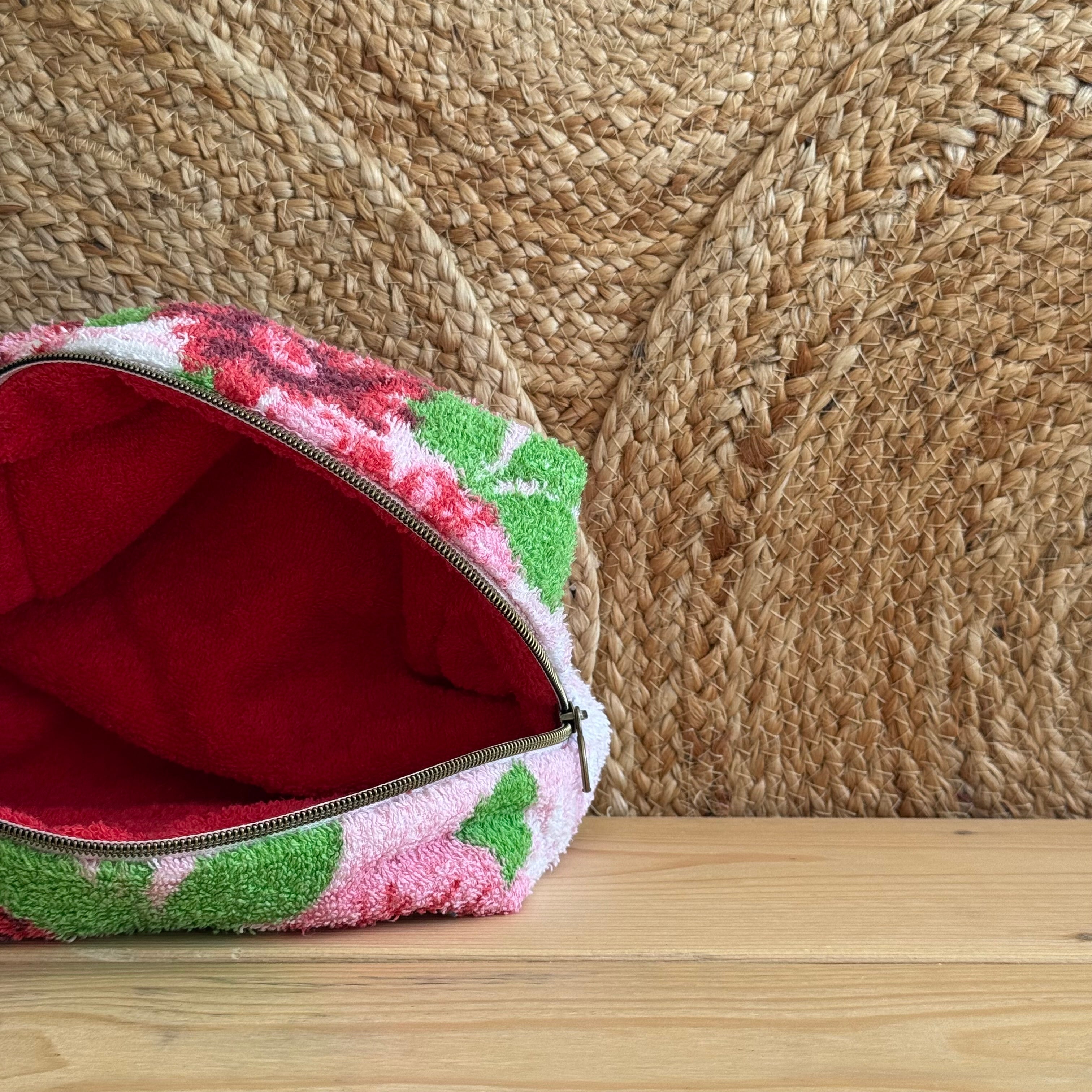 Trousse de toilette vintage / rouge