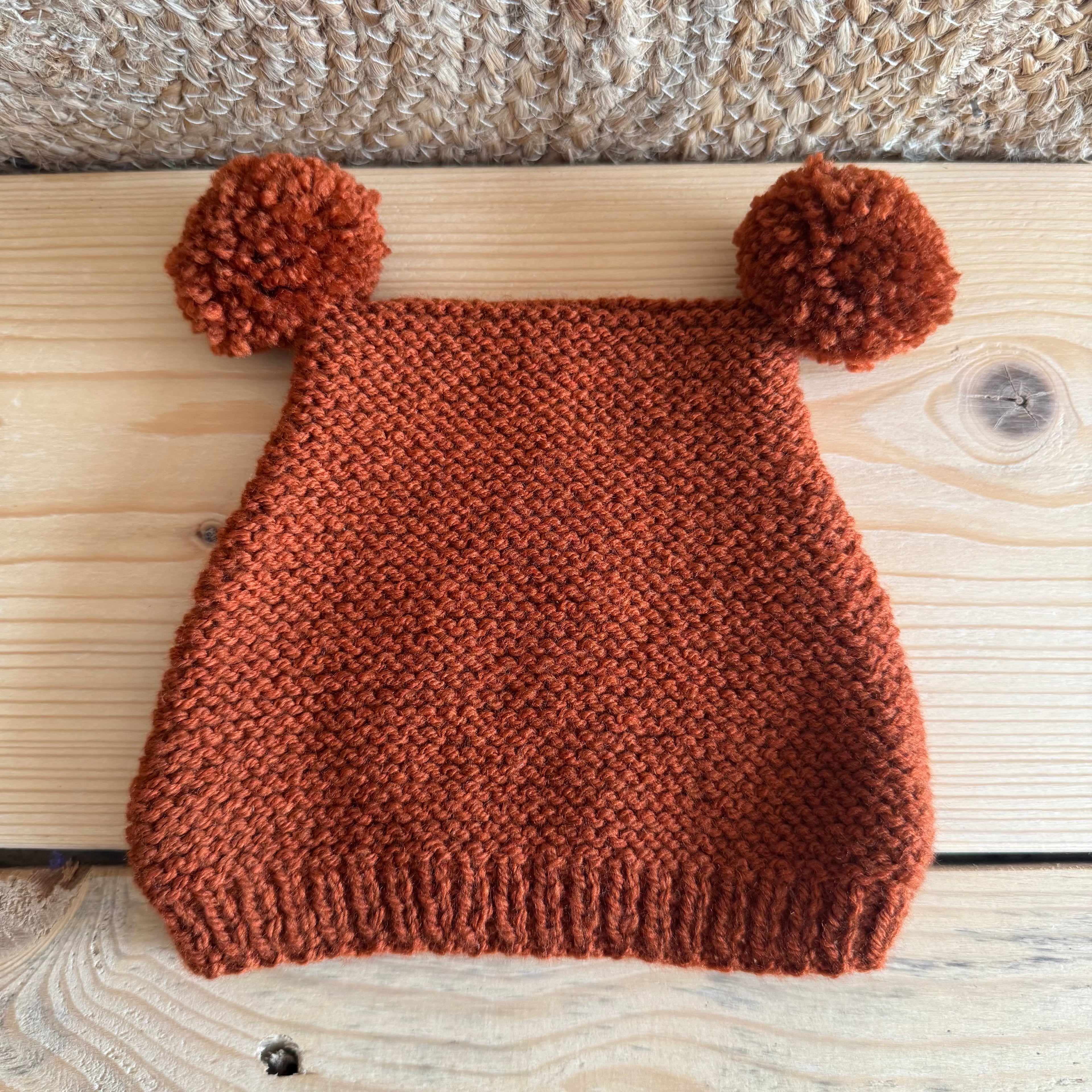 Bonnet pompons écureuil