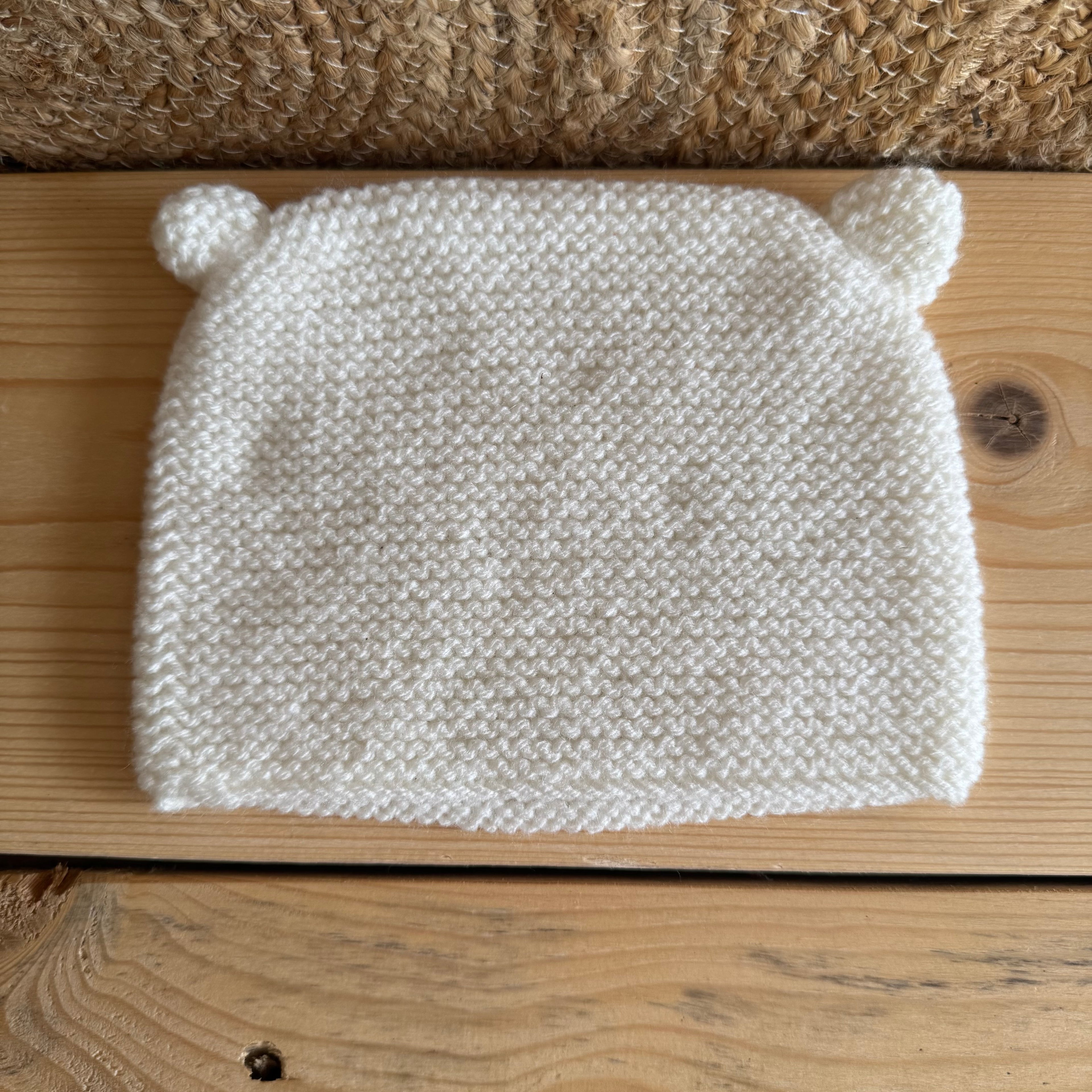 Bonnet oreilles de chat écru