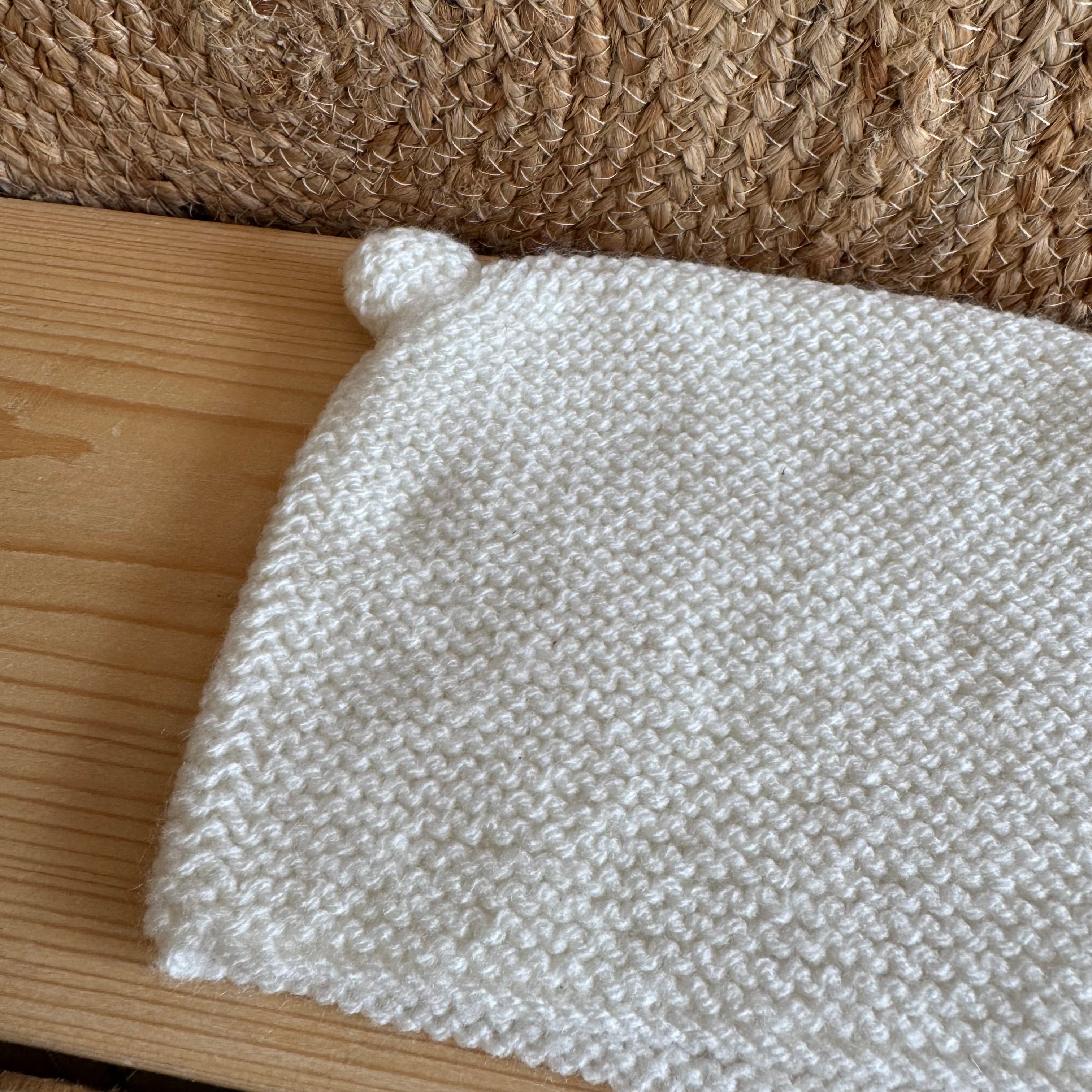 Bonnet oreilles de chat écru