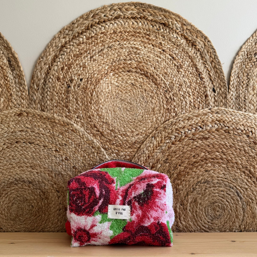 Trousse de toilette vintage / rouge