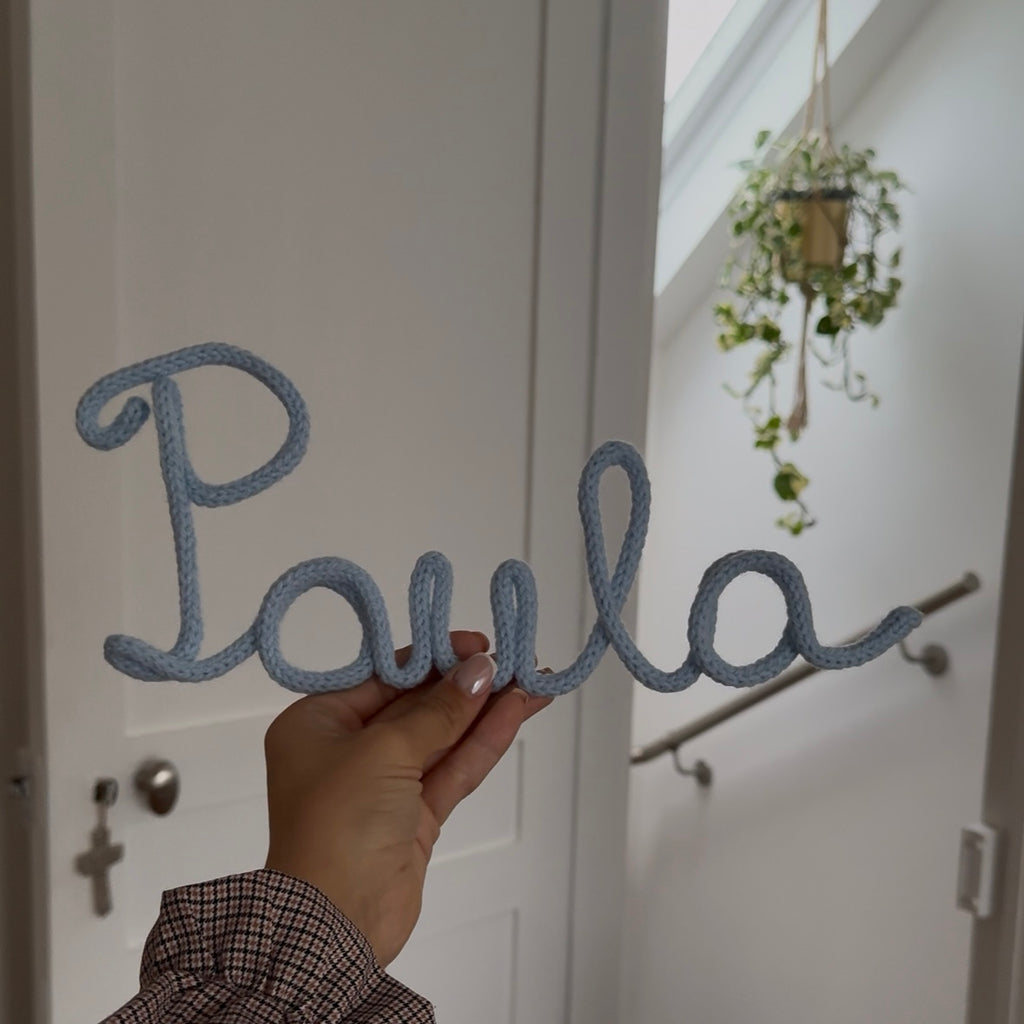 Prénom en tricotin