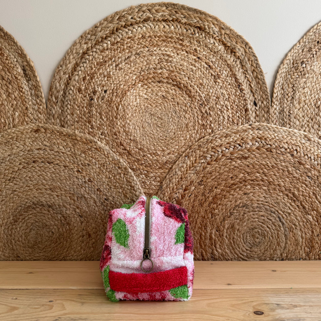 Trousse de toilette vintage / rouge